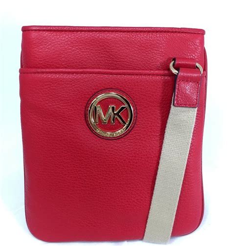 red color michael kors|red Michael Kors sienna crossbody.